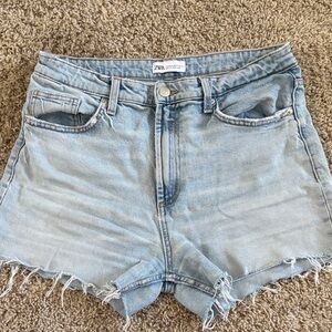 Zara Light Blue Denim Shorts